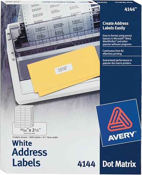 dot matrix printer labels