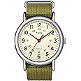 Timex Weekender 38mm Unisex Analog Watch | INDIGLO Backlight | Adjustable Durable Nylon Fabric Slip Through Strap | 24 Hour T