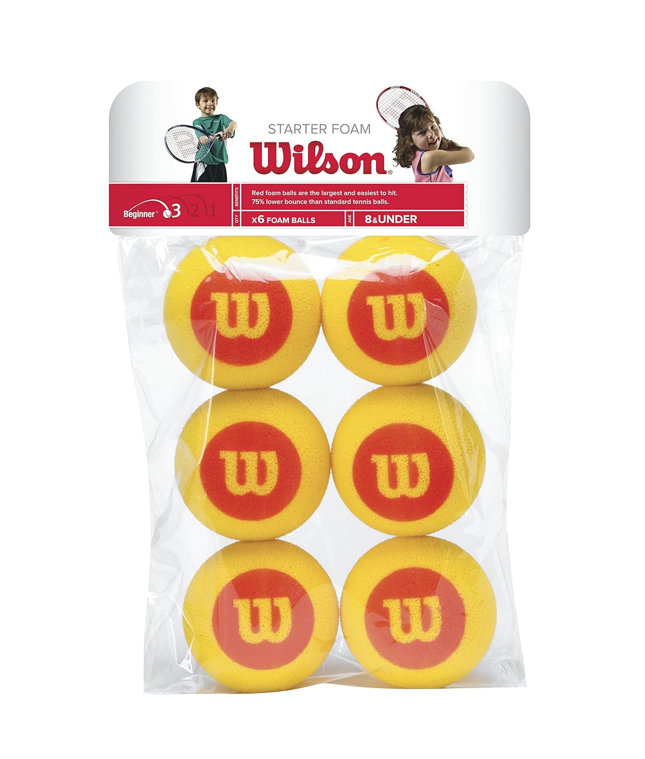 Wilson Starter Foam Pelotas de tenis, pack de 6, para niños ...
