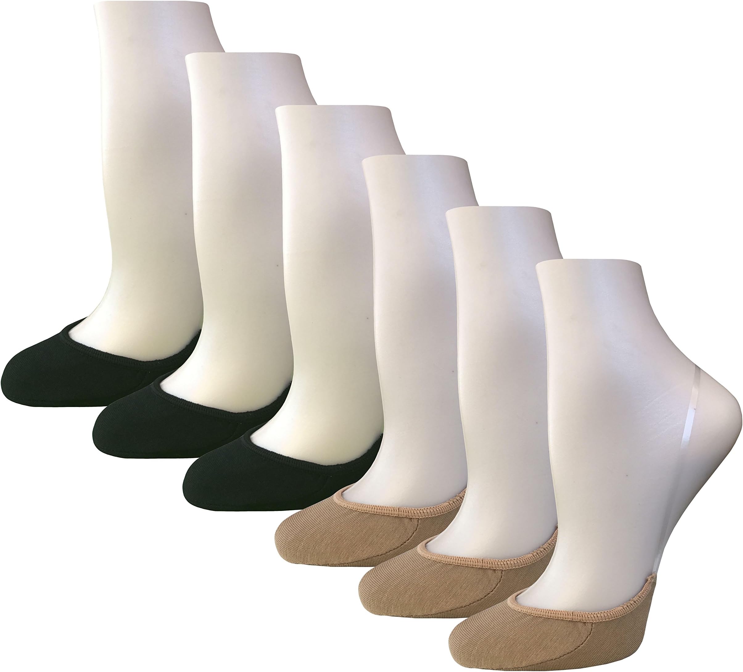 Kate Belle Toe Socks with a Sheer Slingback Perfect for Flats, Slip Ons and Almost Any Shoe