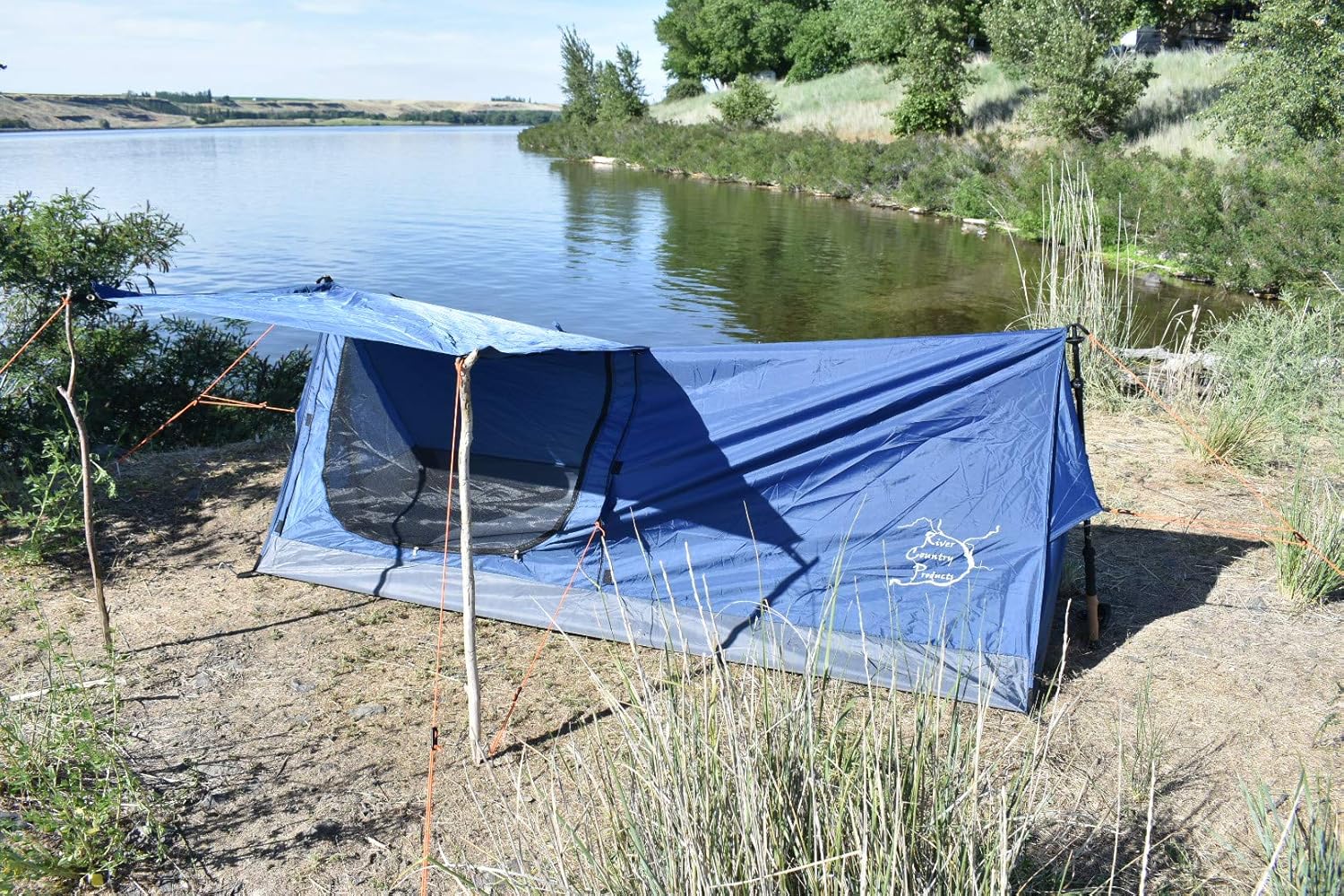 river country products one person trekking pole tent