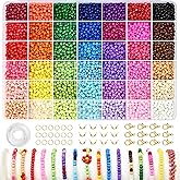Vtssvow 42 Colors 4mm Glass Seed Beads for Bracelets Making, 8400pcs Friendship Bracelet Making Kit, Small Glass Beads for Jewelry Making
