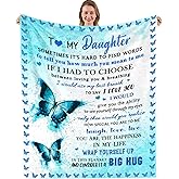 to My Daughter Gift Blanket, Daughter Birthday Gifts from Mom Dad, Gift for Daughter Graduation Wedding Day Soft Throw Blanket 50"x 60"