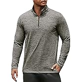 COOFANDY Men's Quarter Zip Pullover Long Sleeve Sweatshirt 1/4 Zip Golf Shirt Winter Fleece Lined Thermal Pullover
