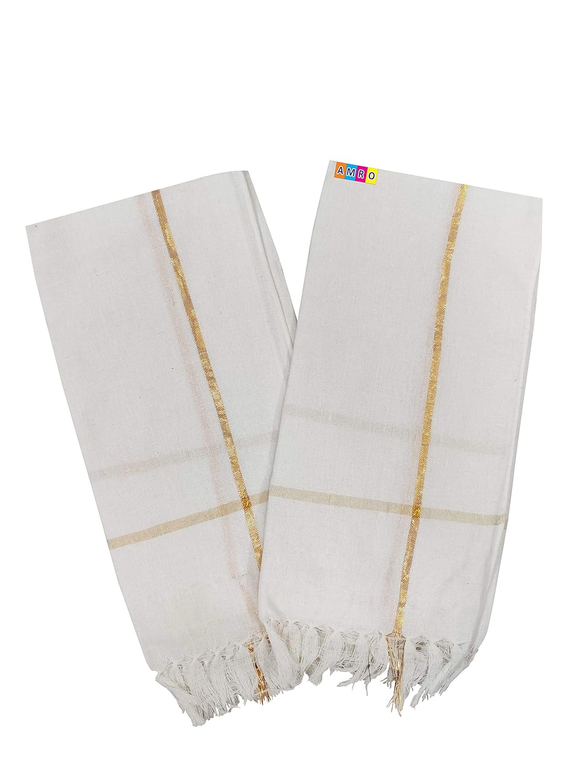 AMRO Home Needs™ THIN White Cotton Bath Towels Light Weight, Fast