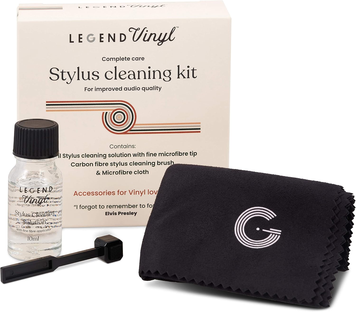 Legend Vinyl Turntable Stylus Cleaning Kit, Carbon Fibre Stylus Brush