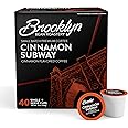 Brooklyn Beans Cinnamon Subway Gourmet Coffee Pods - Compatible with Keurig K Cup Brewers Including 2.0 Machines, 40 Count, Spicy Cinnamon Flavored