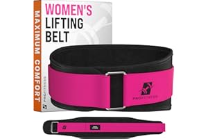 ProFitness Weight Lifting Belt for Women - 4'' Wide Comfortable Workout Belt for Women - Weight Belt for Women Squats & Deadlifts - Back Support Weight Lifting Belt Women & Men