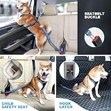 IOKHEIRA Dog Seat Belt Car Harness ISOFIX LATCH Safety Belt Blue view 6