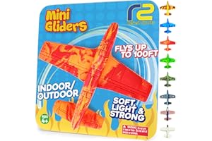 Airplane Toy Foam Glider Plane for Kids - Best Outdoor Toys for Boys & Girls - Kids Stocking Stuffers for Boys & Fun Flying G