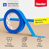 GAUDER Masking Tape 24 mm x 50 m Blue Painter's Tape for Precise Edges view 2