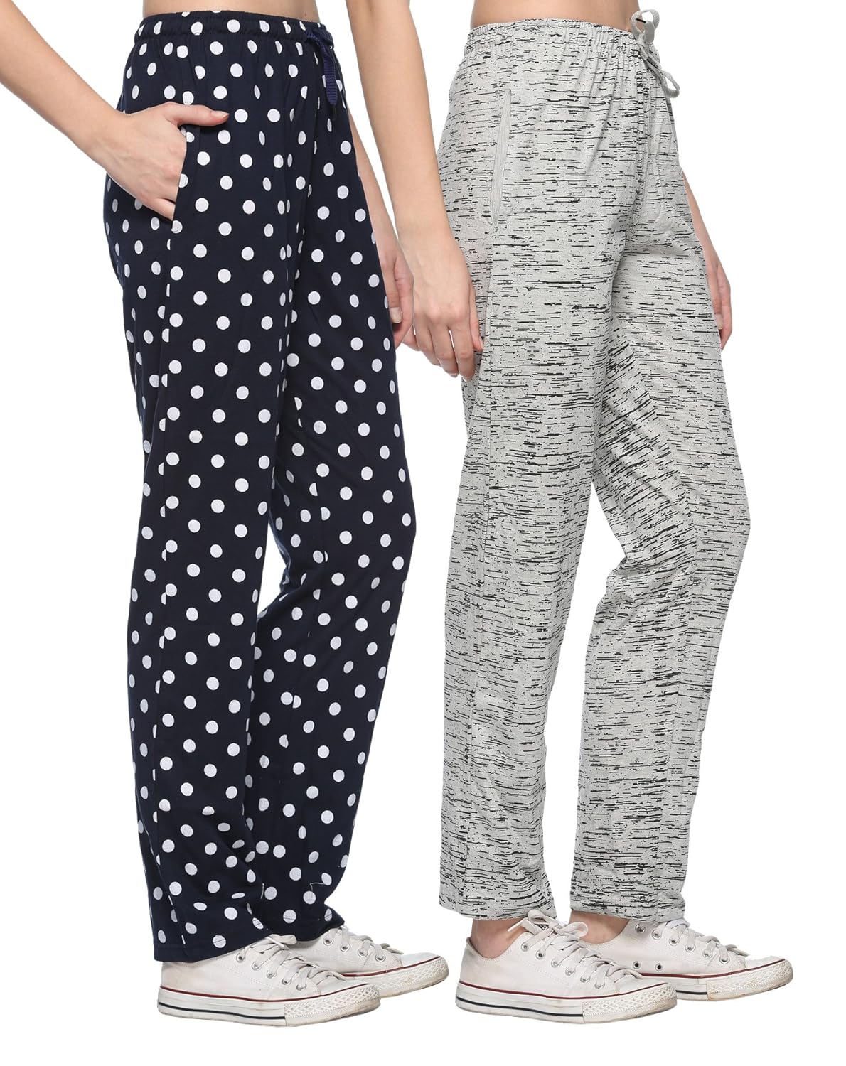 shaun women's cotton track pants (pack of 2)