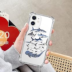 LuGeKe Cool Shark Print Case for iPhone 11