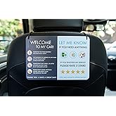 thumbnail image 2 of Rideshare Car Sign 2-Pack - Double-Sided PVC Sign For Uber & Lyft Drivers To Boost Ratings & Tips, Reminds Passengers Of Rules 2 of 13