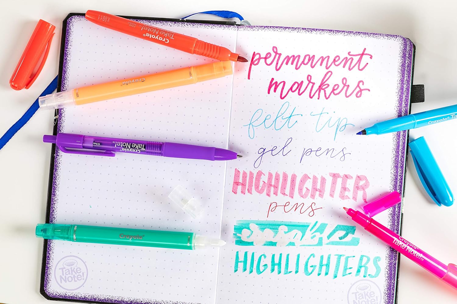 Crayola Take Note Erasable Highlighters, Cool School Supplies, Chisel Tip Markers, 6 Count: Toys & Games
