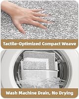 COLOR&GEOMETRY Absorbent Bath Mat 40x60 cm Non Slip Machine Washable Grey view 6