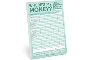 Knock Knock Weekly Money Tracker Pad, Weekly Spending Tracker Budget Pad