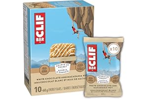 CLIF BAR Energy Bars, White Chocolate Macadamia Nut, Granola Bar, High in Protein, Contains 70% Organic Ingredients, 680 g (P