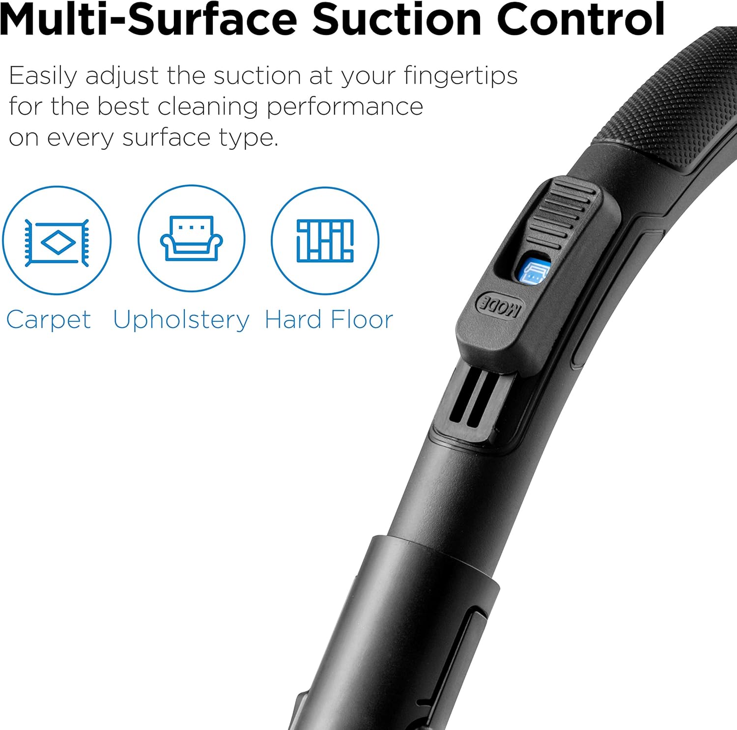 Eureka NEN110A Whirlwind Bagless Canister Vacuum Cleaner, Lightweight Corded Vacuum for Carpets and Hard Floors, Blue -