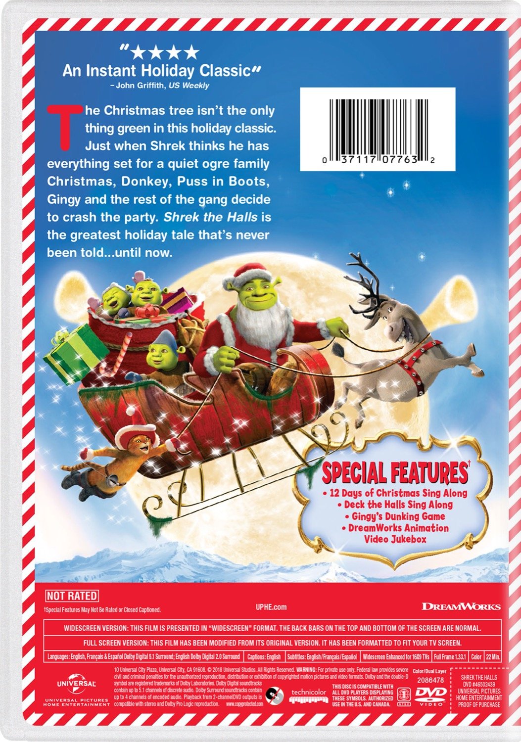Amazon Com Shrek The Halls Dvd Mike Myers Eddie Murphy Cameron Diaz Antonio Banderas Gary Trousdale Walt Dohrn Gina Shay Teresa Cheng Gary Trousdale Sean Bishop Theresa Cullen Bill Riling Movies Tv