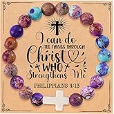 BABORI Christian Religious Gifts for Women Inspirational Prayer Jesus Catholic Easter Baptism Communion Bible Verse Bracelet for Mother Daughter