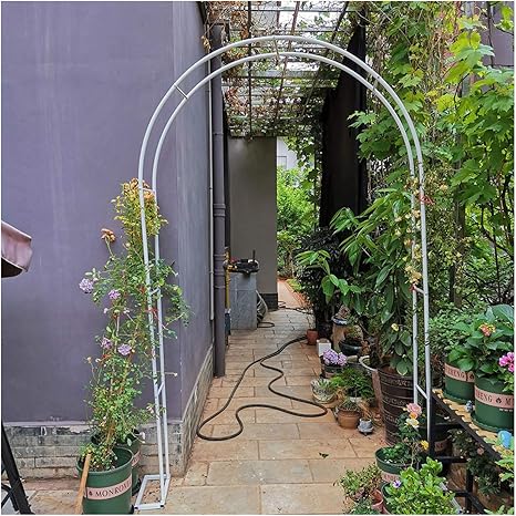 Amazon Co Jp 140x230cm 300x2cm ガーデンアーチ スチール アーチ 丸型 ローズアーチ クライミング バラアーチ フラワーアーチ 玄関アーチ ゲート プロム パーティー ウェディング 写真棚 薔薇 園芸 庭 ガーデニング ホーム キッチン