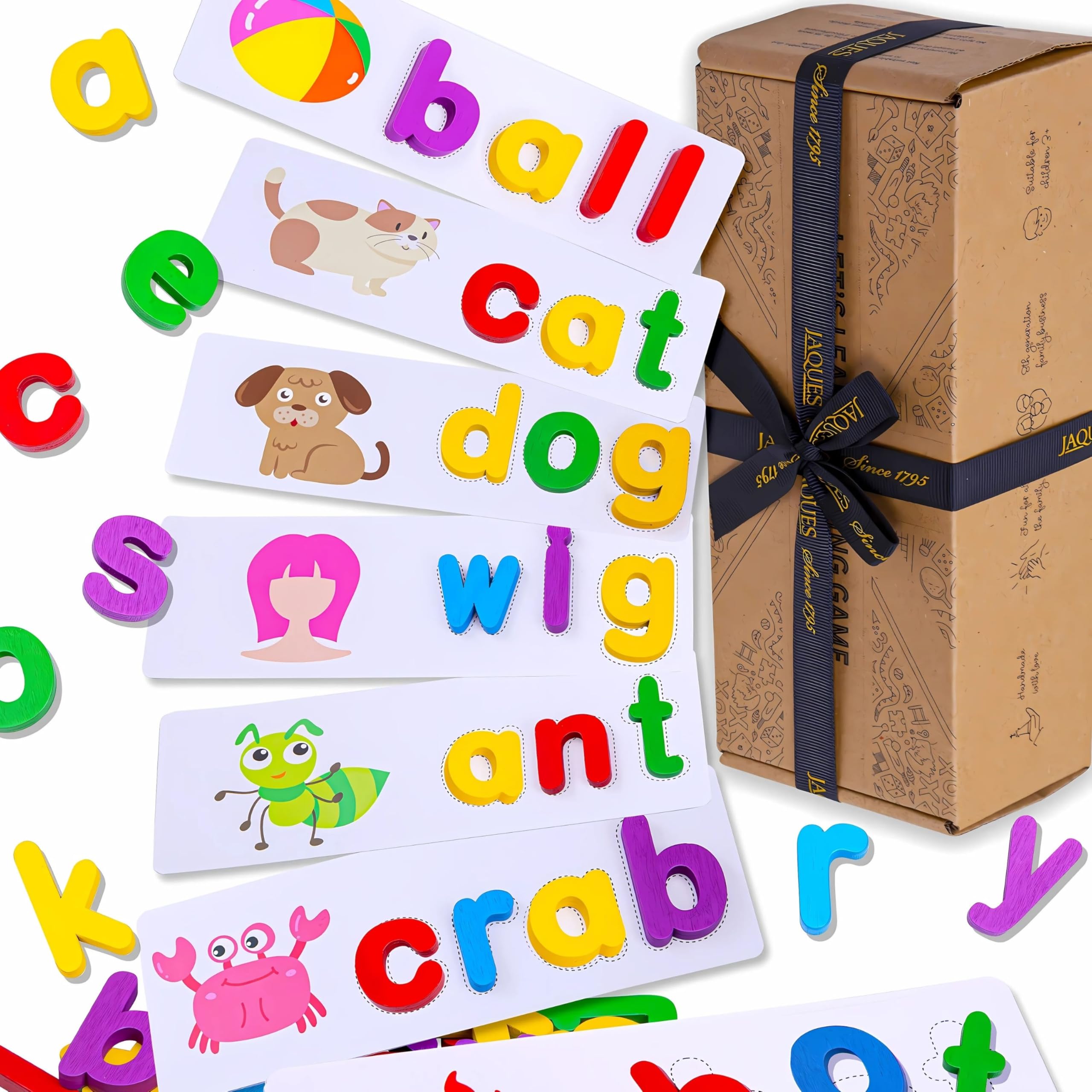 Jaques of London Phonics Games and Spelling Games | Educational Toys for 4 Year Olds | Learning Toys for 3 Year Olds | Ideal for Developing Phonics Skills for 4 Year Olds
