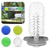 JJMOLLE Turtle Toys for Aquatic Turtle Tank Accessories, Brush and 4 Balls