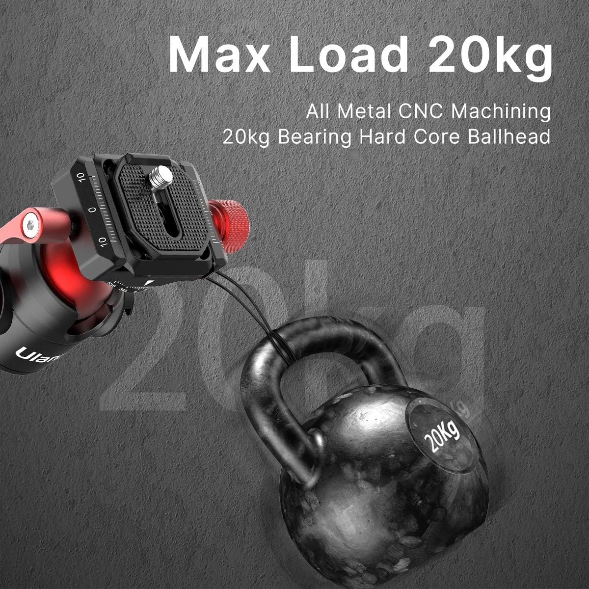 Tripod Head Quick Release Plate ULANZI U-70 Professional Metal 360° Panoramic Ball Head with Quick Release Plate & Cold Shoe, 44lbs/20kg Load, for Tripod, Monopod, Slider, DSLR, Camera, Camcorder : Camera & Photo