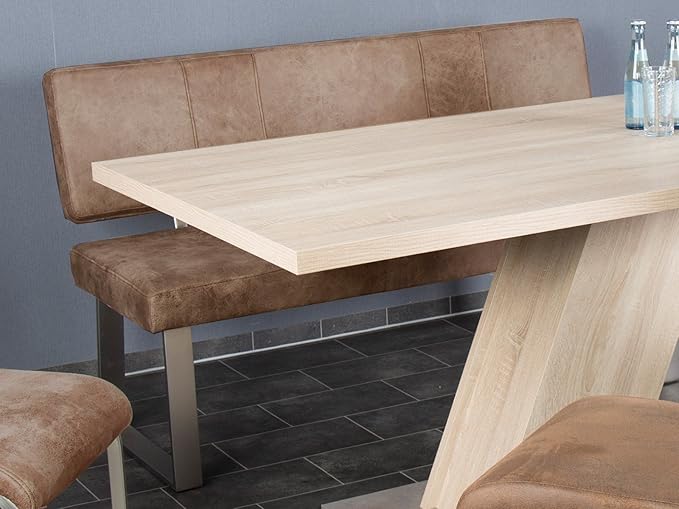 Dunkelbraune Esszimmerbank : Sitzbank 1/2-Sitzer-Bank Esszimmerbank