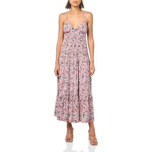 Angie Women's Printed Twist Front Keyhole Maxi Dress at Amazon Women's  Clothing store
