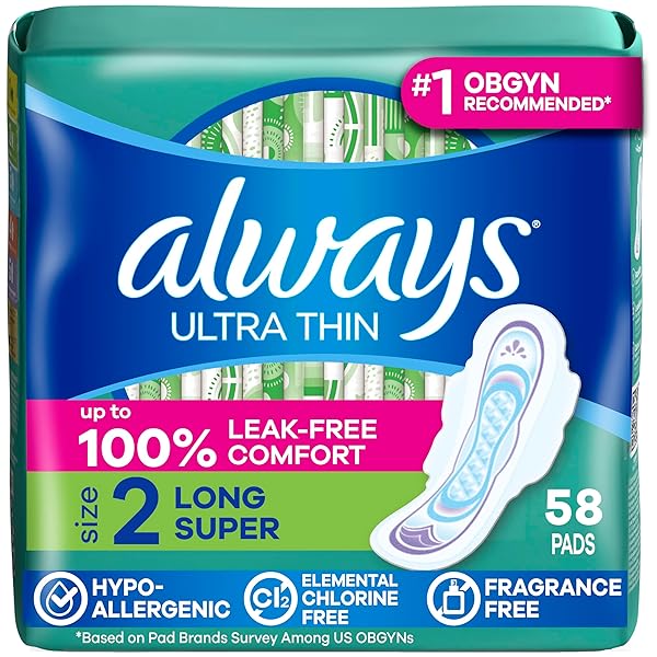 ALWAYS ULTRA THIN FEMININE PADS WITH WINGS FOR...