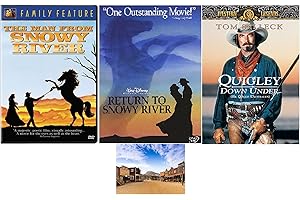 MIUTRY THE MAN FROM SNOWY RIVER/RETURN TO SNOWY RIVER & QUIGLEY DOWN UNDER 3 DVD SET WITH BONUS GLOSSY PRINT WESTERN ART CARD