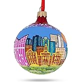 Fort Worth, Texas, USA Glass Christmas Ornament 3.25 Inches