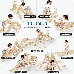 BlueWood 10-in-1 Pikler Triangle Set, Toddler