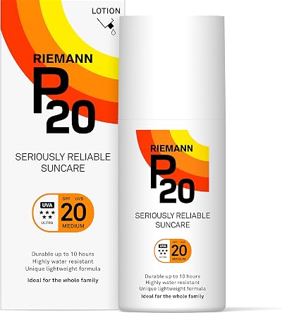 P20 Sunscreen SPF20 Lotion 200ml | 10 Hour UVA UVB Protection | Water Resistant
