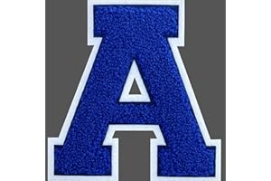 SOYCEV 4.5" Varsity Letter Patches Chenille Iron on Letters Large Letterman Jacket Patches for Clothing/Jacket/Varsity/Bag (Blue, A)