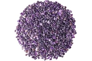 DUQGUHO Amethyst Crystals Chip Bulk Purple Rocks for Plants Succulent Flowerpot Vase Filler Decorative Rocks Terrarium Supplies Little Fish Tank Rocks Gravel Pebbles 0.44 lbs