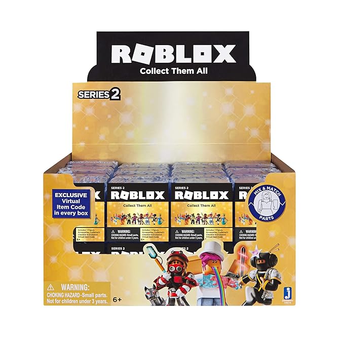 Roblox Gold Collection Series 2 Dark Blue Mystery Box 1 Character Per Box - 