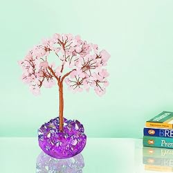 YATSKIA Rose Quartz Chakra Tree, Feng Shui