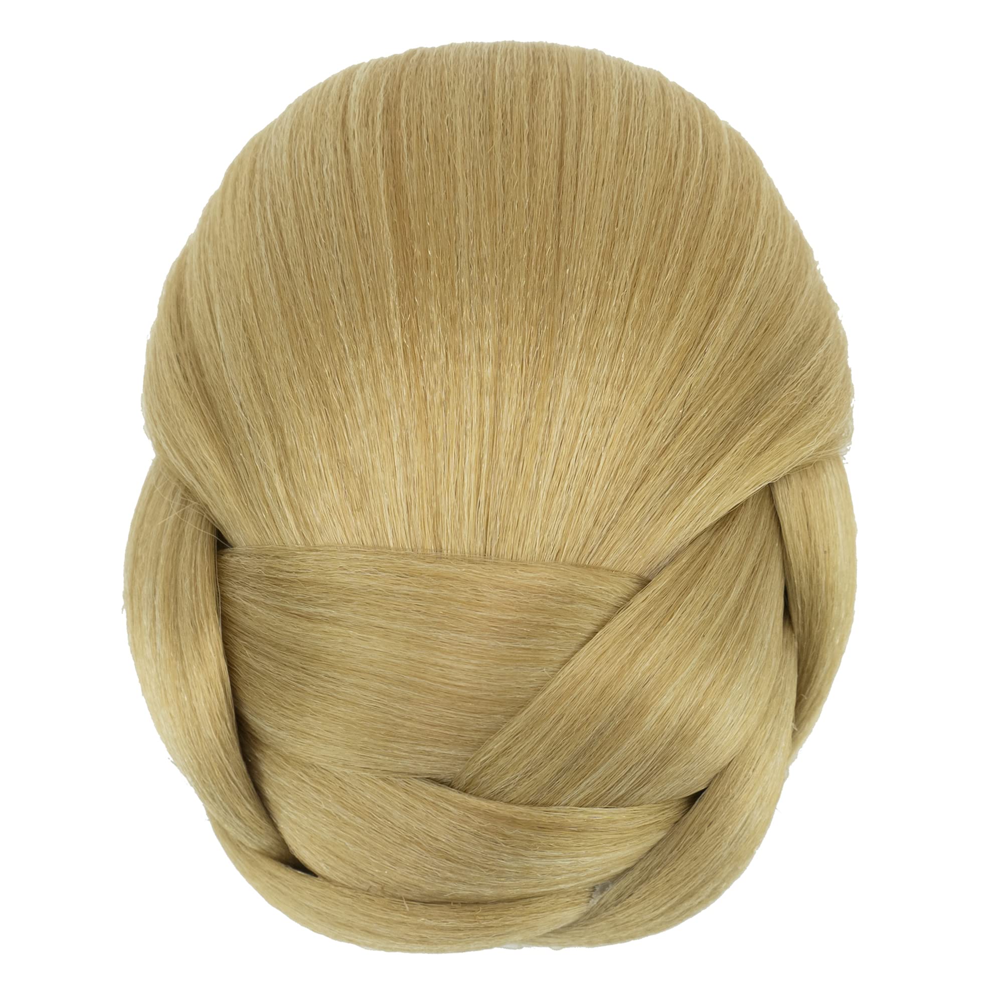 IMISSU Braided Chignon Dancer Hair Cover Donut Hair Pieces, Scrunchies, Hair Bun Wig Clips for Gorgeous Updos (Dark Blonde)