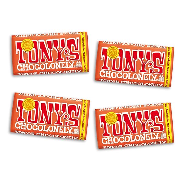 TONY’S CHOCOLONELY BELGIAN MILK CHOCOLATE CANDY BAR WITH...