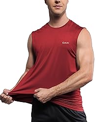Cakulo Mens Sleeveless Muscle Workout Shirts Quick