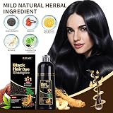 RILSIC Black Hair Dye Shampoo 3 in 1 Instant Color for Gray Hair Coverage view 6