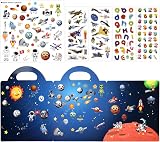 ASTARON 3D Sticker Scenes Book 88 Pcs Space Puffy Stickers for Kids view 3