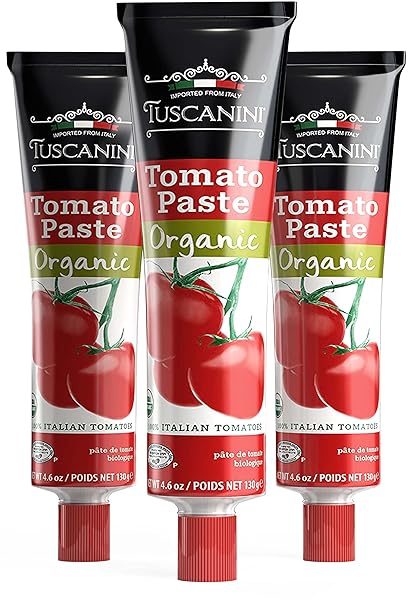 TUSCANINI ORGANIC TOMATO PASTE TUBE 4.6OZ (3 PACK)...