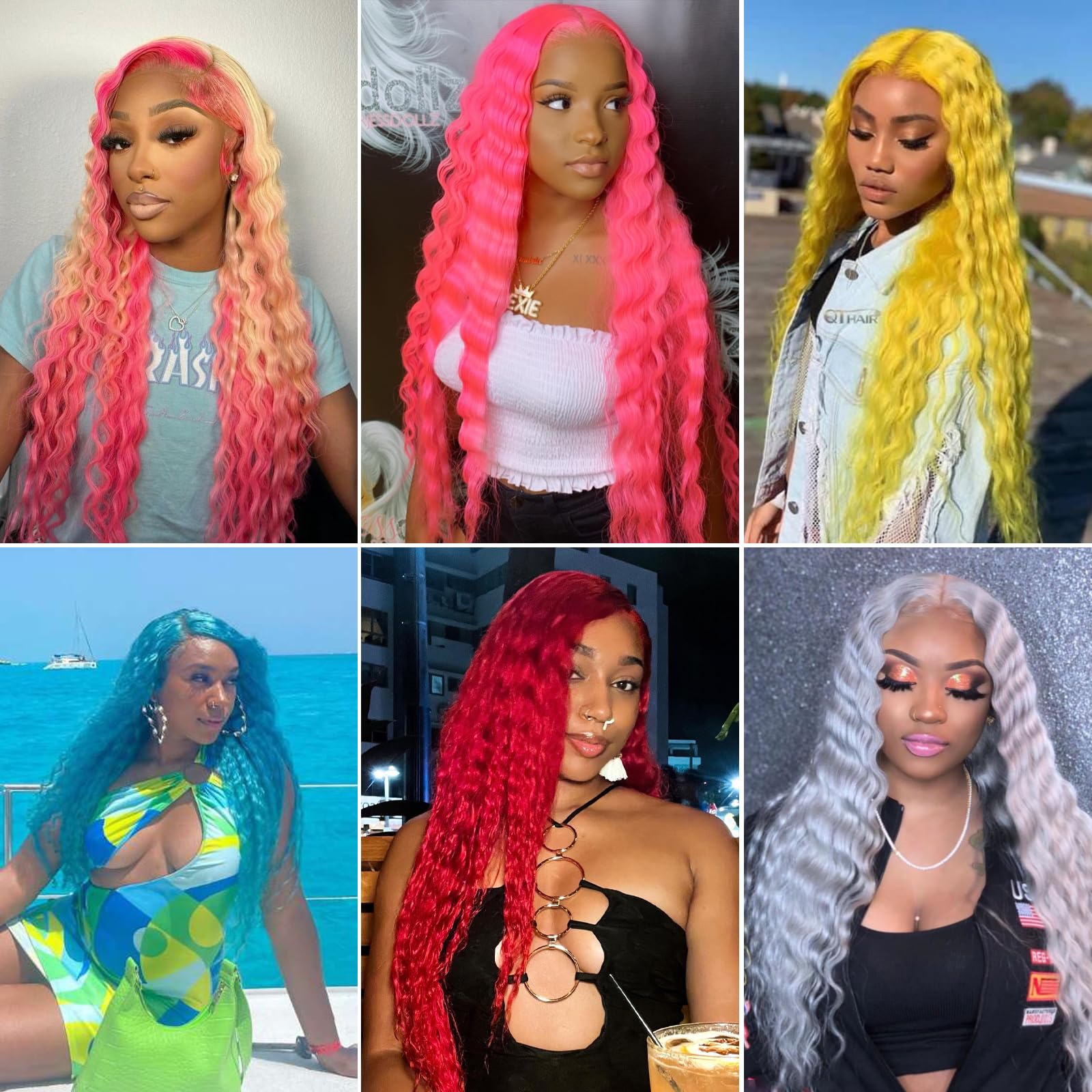 613 Lace Front Wig Human Hair 613 Blonde Deep Wave 13x6 HD Transparent Lace Front Wig Human Hair Pre Plucked Blonde Wig Human Hair with Baby Hair 180% Density for Women(30inches 613 13x6 Wig)