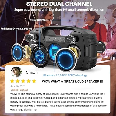 Buy Aomais Go Bluetooth Speakers 40h Playtime Outdoor Portable Speaker 40w Stereo Sound Rich Bass Ipx7 Waterproof Bluetooth 5 0 Wireless Pairing mah Power Bank For Party Travel Indoor Online In Turkey B071h8mj99