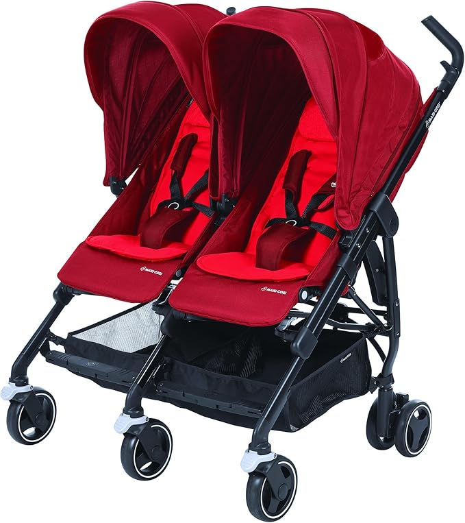 MaxiCosi Dana For2 İkiz Bebek Arabası, Vivid Red (Açık
