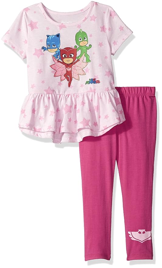 PJ Masks Girls' Toddler 2 Piece Top and Legging Set Clothing